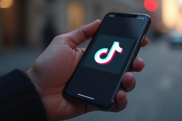 Una persona con in mano un telefono che sta usando TikTok