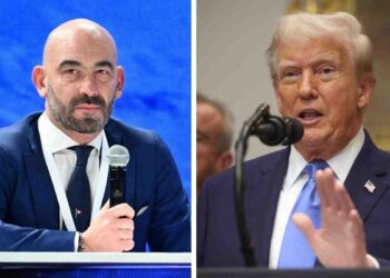 L'infettivologo Matteo Bassetti e il presidente Usa Donald Trump