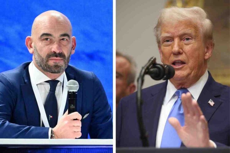 L'infettivologo Matteo Bassetti e il presidente Usa Donald Trump