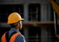Operaio in un cantiere