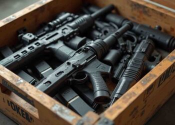 Armi in una cassa di legno