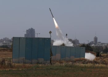 A missile is launched from an Iron Dome battery@ANSA