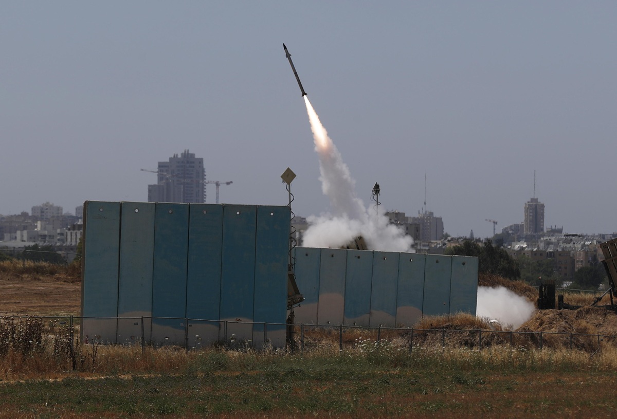 A missile is launched from an Iron Dome battery@ANSA