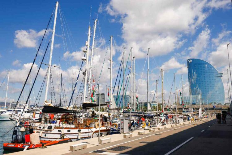 Alcune delle navi della Global Sumud Flotilla