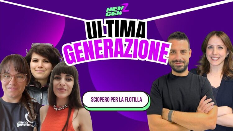 Attiviste Ultima Generazione per Global Sumud Flotilla