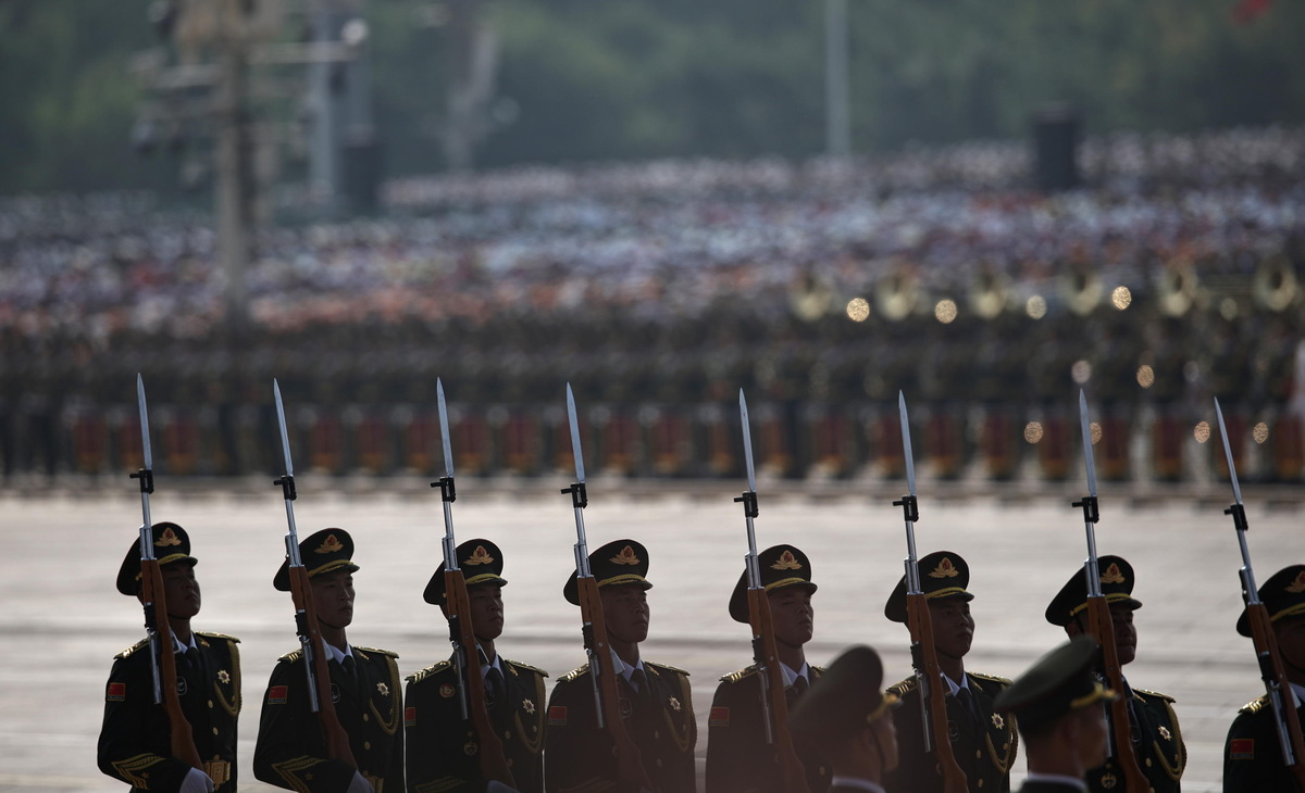 Chinese troops march during a military parade in Beijing, China, 03 September 2025@ANSA