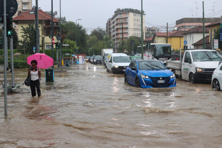 Esondazione del fiume Seveso in zona Testi e Isola, Milano, 22 settembre 2025@ANSA