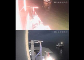 Footage from Family boat’s CCTV confirming the drone strike@globalsumudflotilla