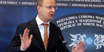 Il ministro degli esteri dell'Ungheria Péter Szijjártó