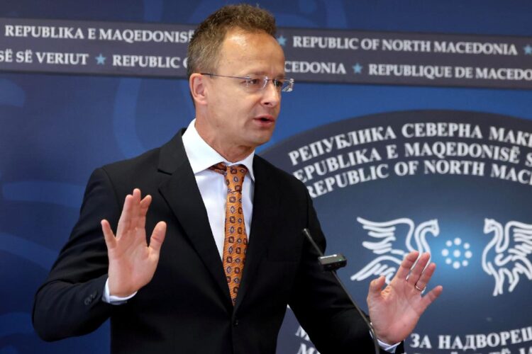 Il ministro degli esteri dell'Ungheria Péter Szijjártó