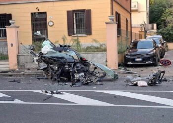 Il punto in cui è avvenuto l'incidente a Bologna