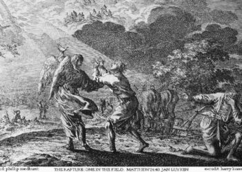 Il rapimento rappresentato in un'illustrazione di Jan Luyken tratta dalla Bibbia di Robert Bowyer del 1795