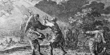 Il rapimento rappresentato in un'illustrazione di Jan Luyken tratta dalla Bibbia di Robert Bowyer del 1795