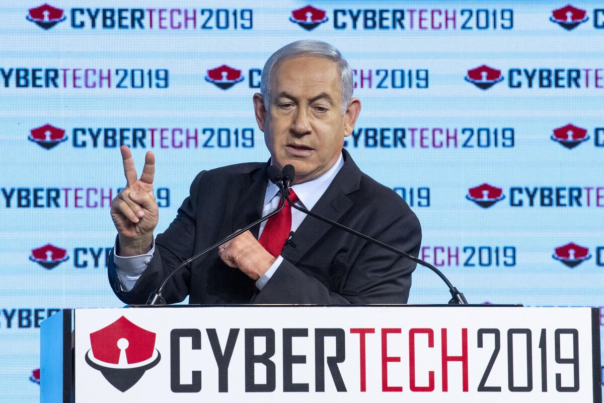 Israeli Prime Minister Benjamin Netanyahu at the Cybertech conference@ANSA