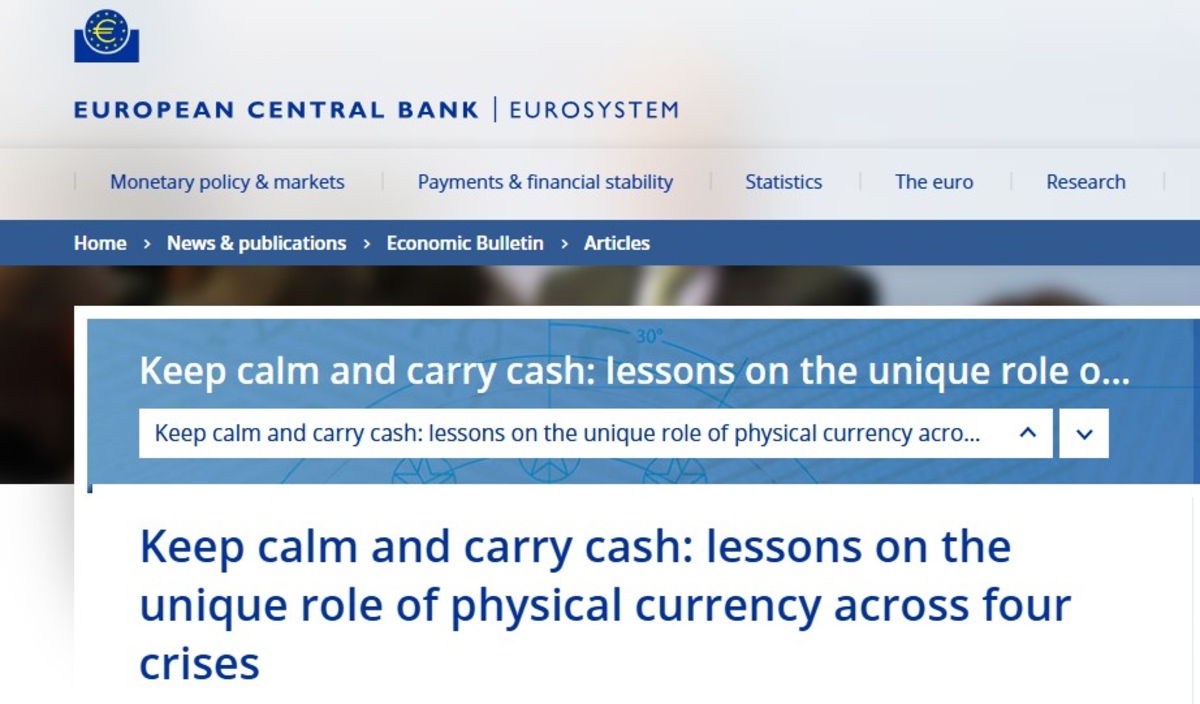 Keep calm and carry cash