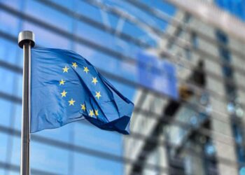 La bandiera dell'Unione europea (Ue)