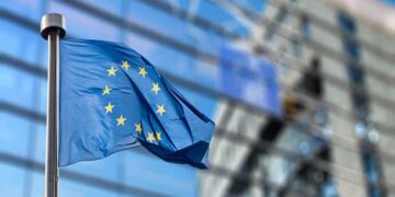 La bandiera dell'Unione europea (Ue)