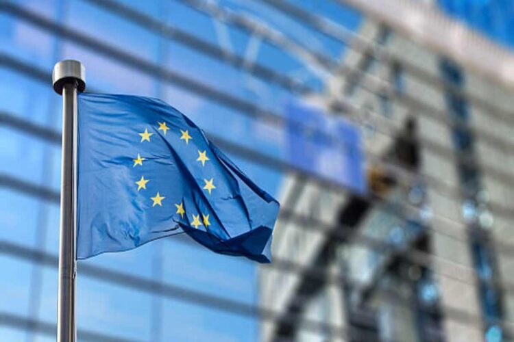 La bandiera dell'Unione europea (Ue)
