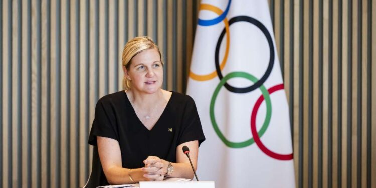 La presidente del CIO Kirsty Coventry