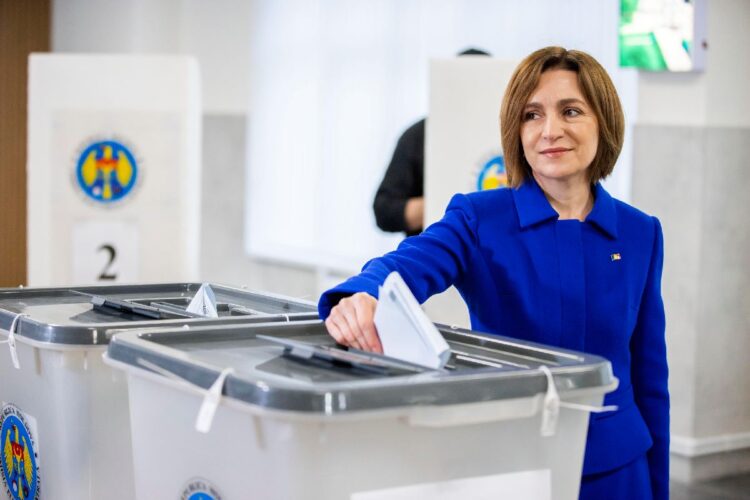 La presidente della Moldavia Maia Sandu