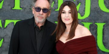 Monica Bellucci e Tim Burton alla prima del film Beetlejuice Beetlejuice