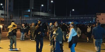 Protesta dei portuali al porto di Genova
