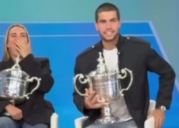 Siparietto divertente tra Sabalenka e Alcaraz