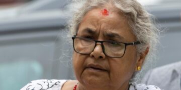 Un primo piano di Sushila Karki