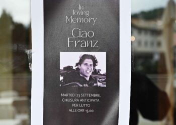 Un momento dei funerale di Matteo Franzoso