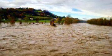 Una piena del fiume Bormida