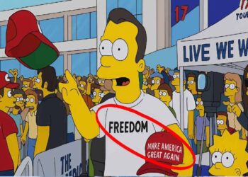 Uno screenshot del presunto episodio dei Simpson incentrato su Charlie Kirk