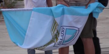 Una bandiera della Lazio