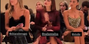 Chiara Ferragni, Annalisa ed Elodie assistono alla Milano Fashion Week