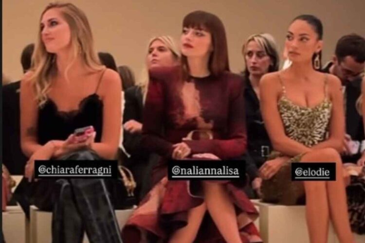 Chiara Ferragni, Annalisa ed Elodie assistono alla Milano Fashion Week