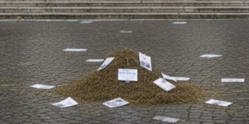 Letame davanti al tribunale di Ancona