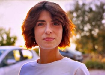 Un primo piano di Maria Chiara Giannetta, l'attrice che interpreta Blanca