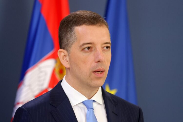 Un primo piano di Marko Djuric, il Ministro degli Esteri della Serbia