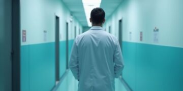 medico aggredito a bologna, un dottore in un corridoio