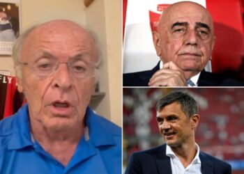 Carlo Pellegatti, Paolo Maldini, Adriano Galliani collage