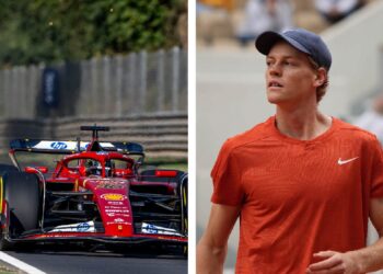 Jannik Sinner e Charles Leclerc al Gran premio di Monza, protagonisti degli ascolti su Sky di questa domenica