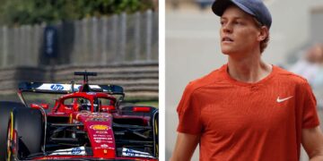 Jannik Sinner e Charles Leclerc al Gran premio di Monza, protagonisti degli ascolti su Sky di questa domenica