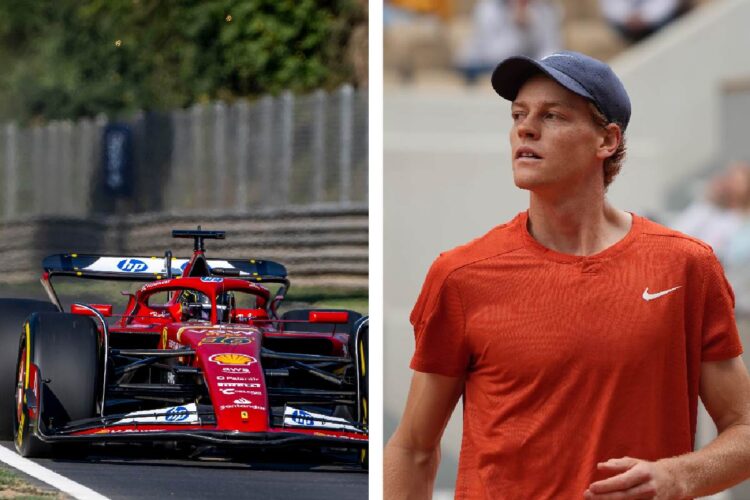 Jannik Sinner e Charles Leclerc al Gran premio di Monza, protagonisti degli ascolti su Sky di questa domenica