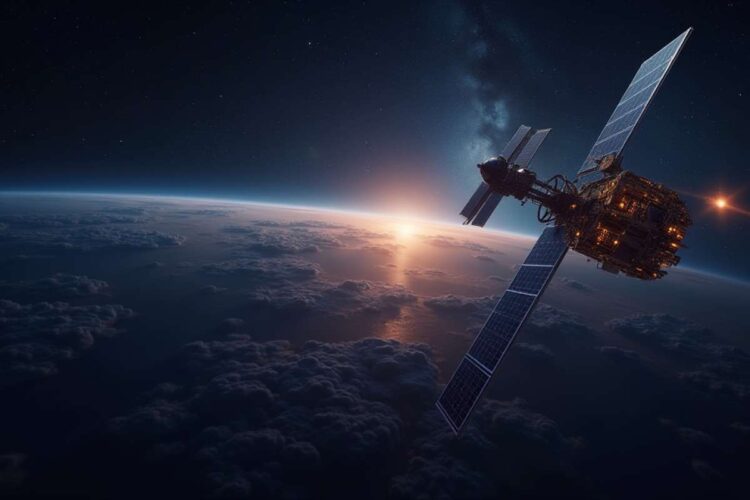 Satellite starlink in orbita intorno alla Terra