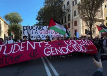 I cortei di Roma del 3 ottobre pro Palestina e Flotilla