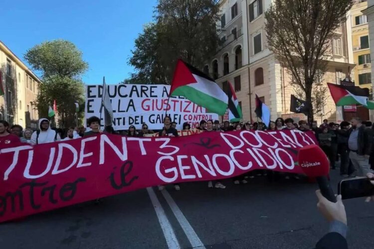 I cortei di Roma del 3 ottobre pro Palestina e Flotilla