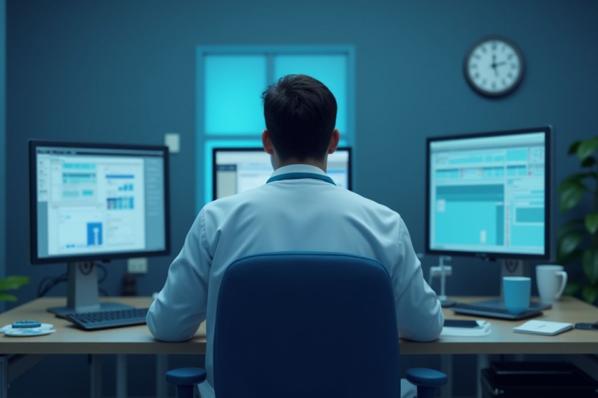 Un medico al computer