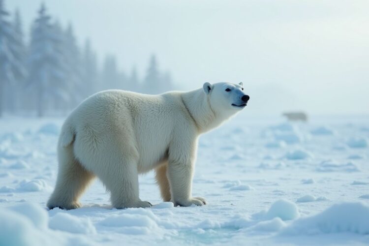 Un orso polare in Alaska