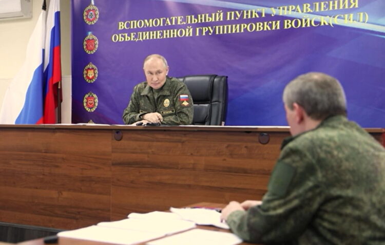 A handout photo made from video released by the Russian Presidential Press Office on 26 October 2025@ANSA