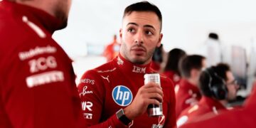 Antonio Fuoco in tuta Ferrari