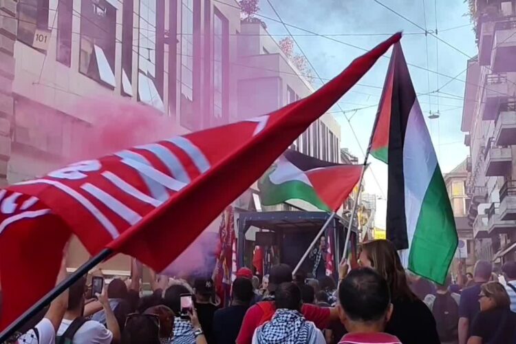 CGIL a Bologna per la Flotilla